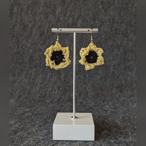 🌻 Crochet Sunflower Earrings 🌻